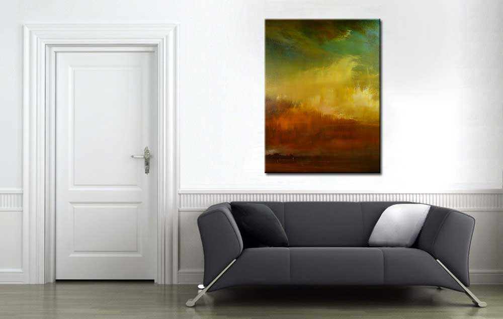 Colorful Sunset modern schilderij 90x120cm - Afbeelding 3