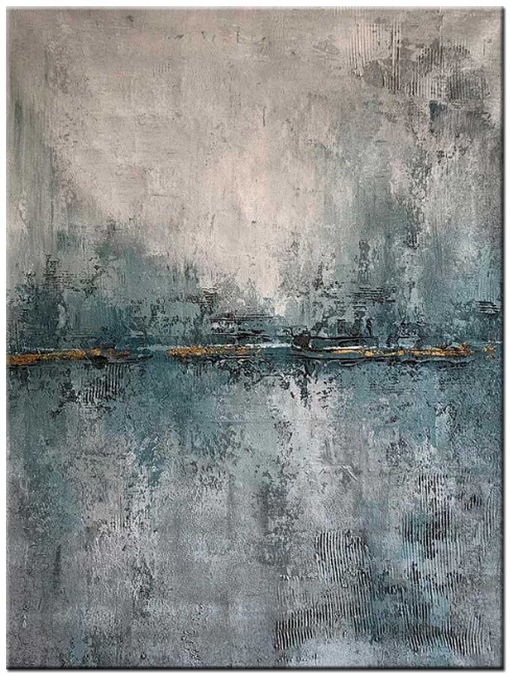 Dark Horizon abstract schilderij 90x120cm