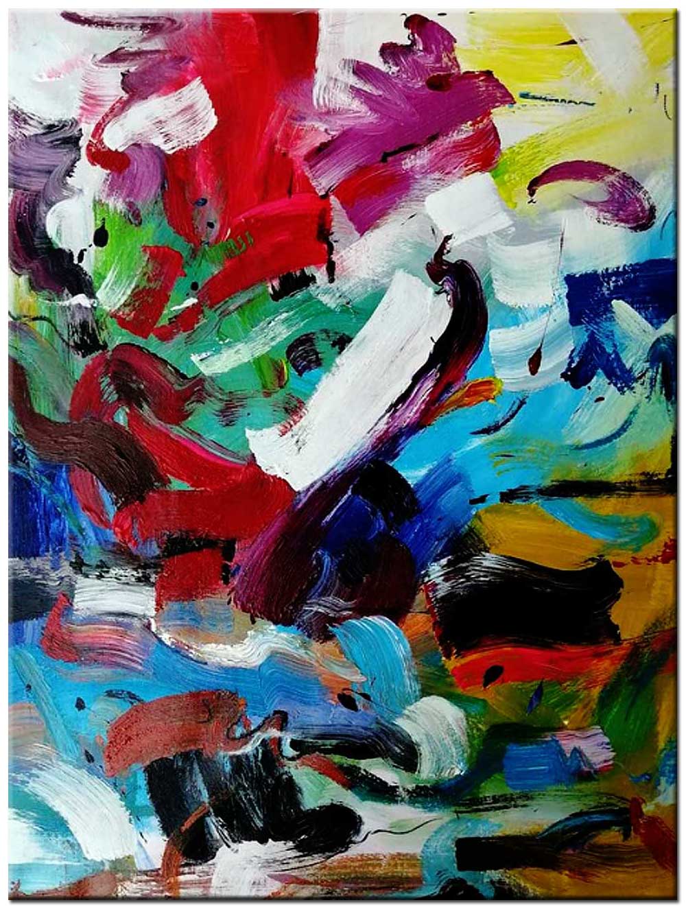 Kleur Emotie abstract modern schilderij 90x120cm