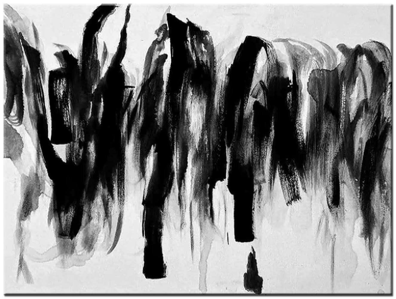 Black Stripes abstract schilderij 120x90cm