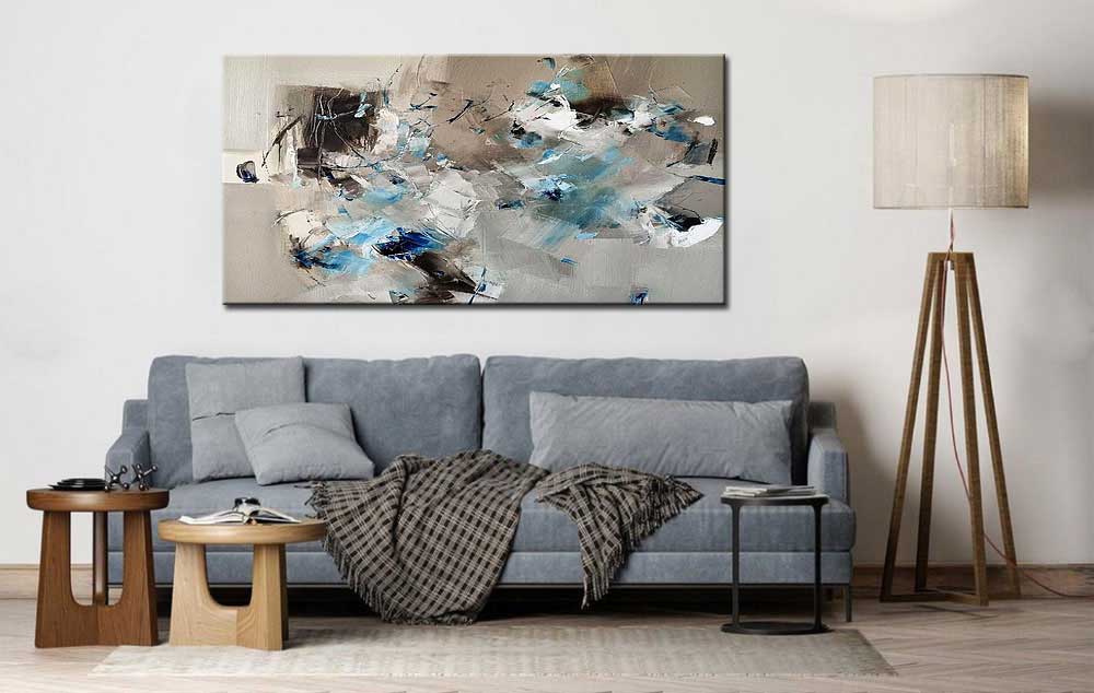Abstract schilderij Echo van Rust 180x90cm - Afbeelding 4