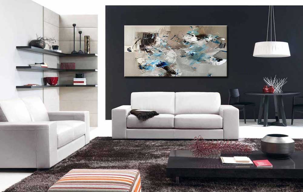 Abstract schilderij Echo van Rust 180x90cm - Afbeelding 2
