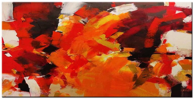 Abstract schilderij Vlammen van emotie