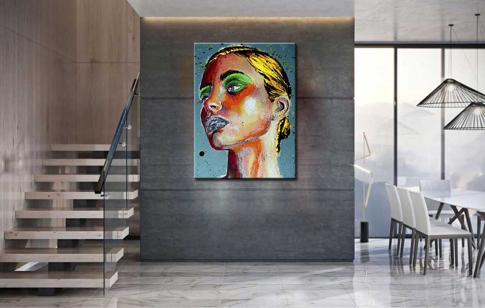 Vrouwen schilderij Gouden Blik 90x120cm - Afbeelding 3