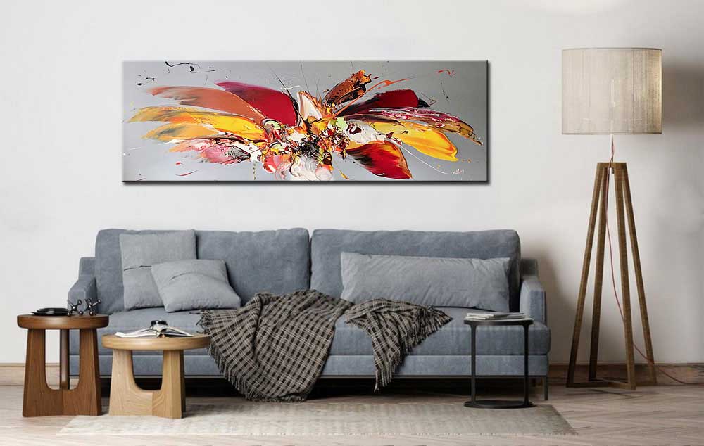 Abstract schilderij Color Splash 180x60cm - Afbeelding 4