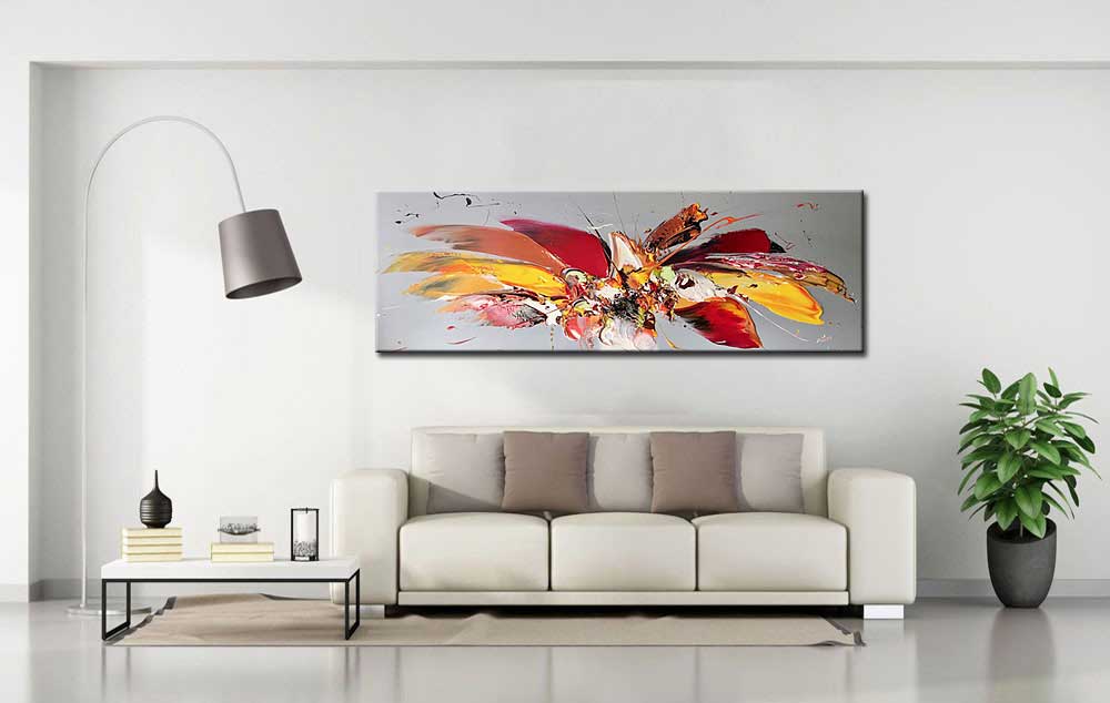 Abstract schilderij Color Splash 180x60cm - Afbeelding 3