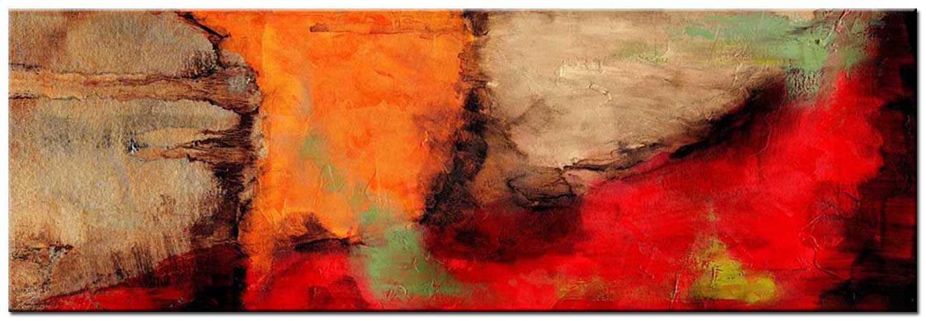 Abstract schilderij Burning Horizon 180x60cm