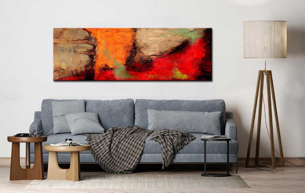 Abstract schilderij Burning Horizon 180x60cm - Afbeelding 4