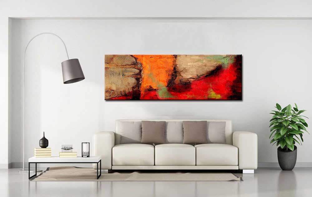 Abstract schilderij Burning Horizon 180x60cm - Afbeelding 3