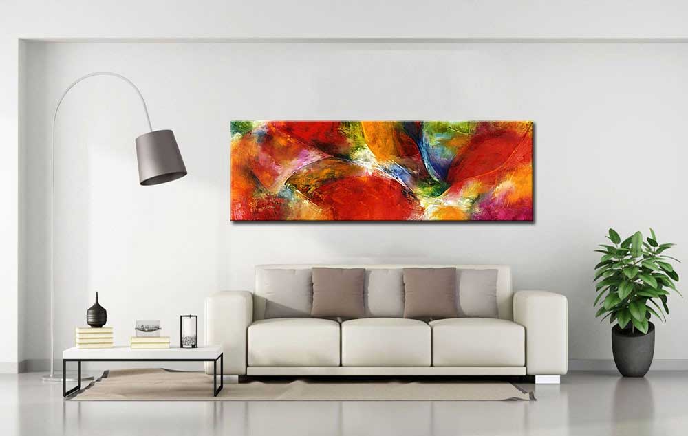 Happy Colors modern groot schilderij 180x60cm - Afbeelding 3