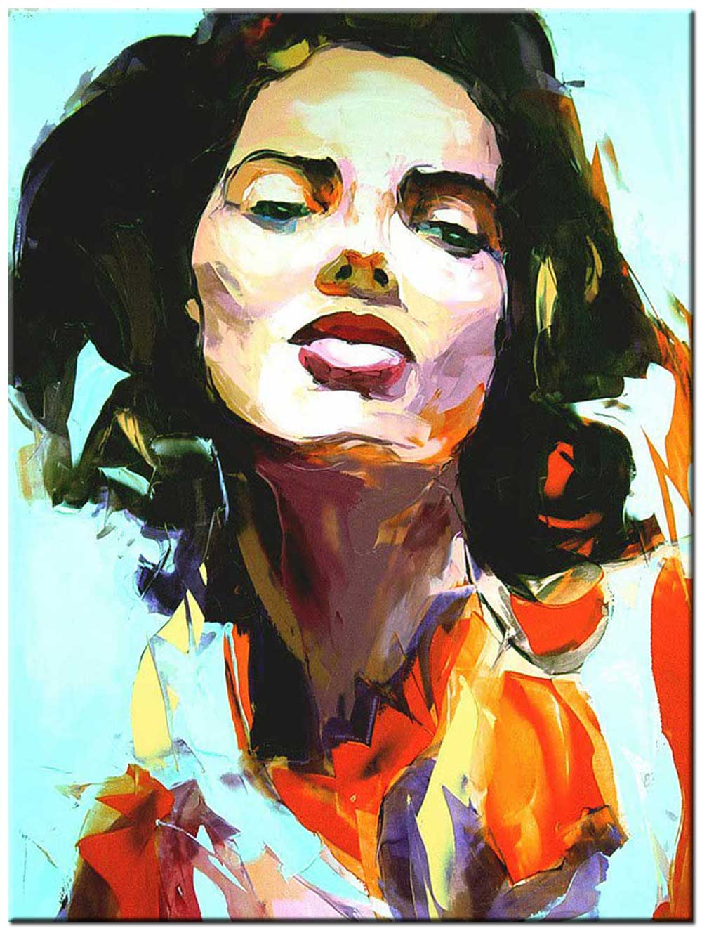 Vrouwen schilderij Vurige Uitstraling 90x120cm