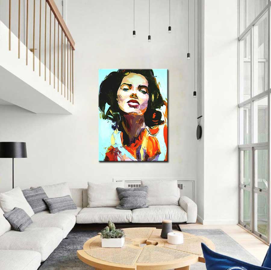 Vrouwen schilderij Vurige Uitstraling 90x120cm - Afbeelding 2