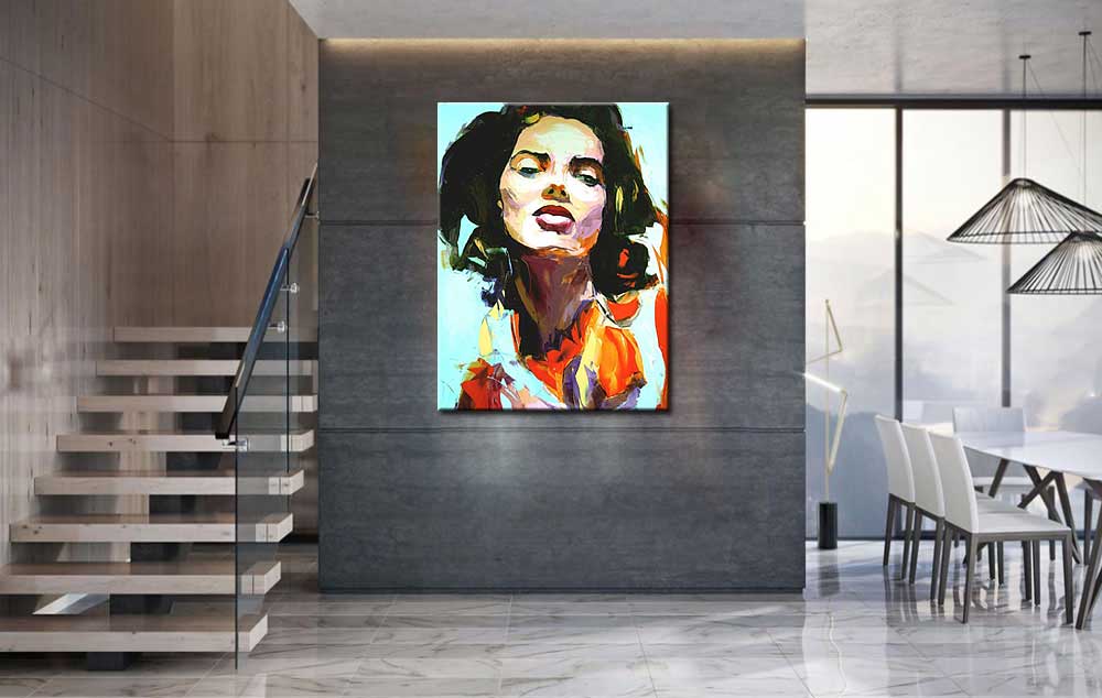 Vrouwen schilderij Vurige Uitstraling 90x120cm - Afbeelding 3