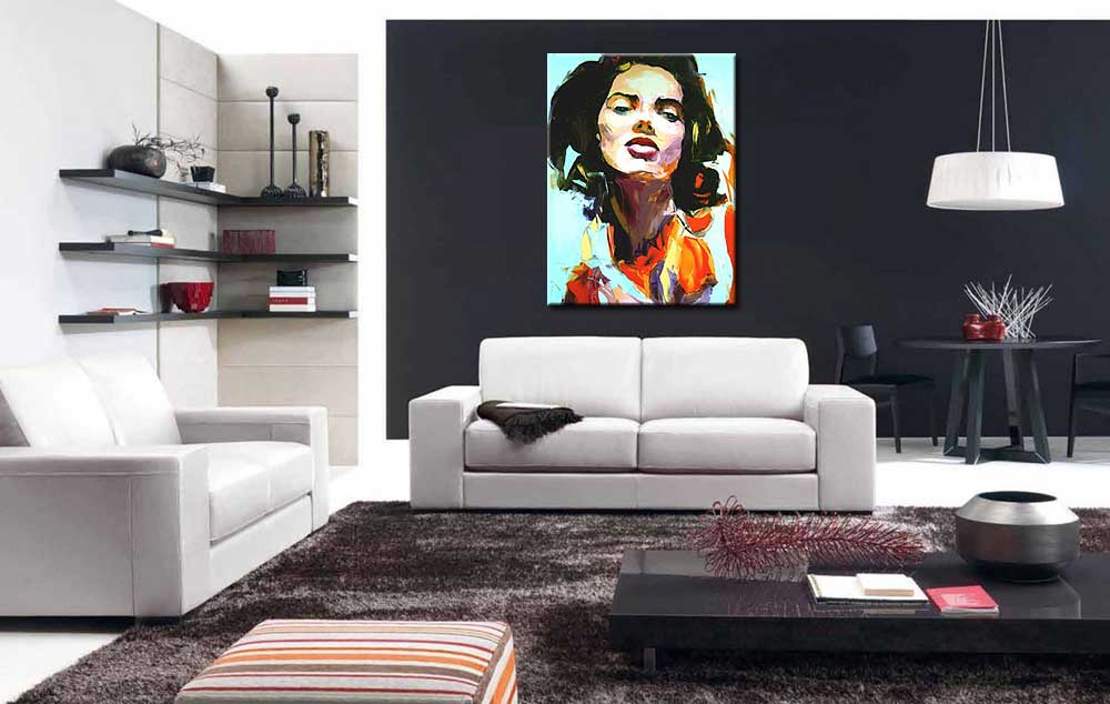 Vrouwen schilderij Vurige Uitstraling 90x120cm - Afbeelding 4