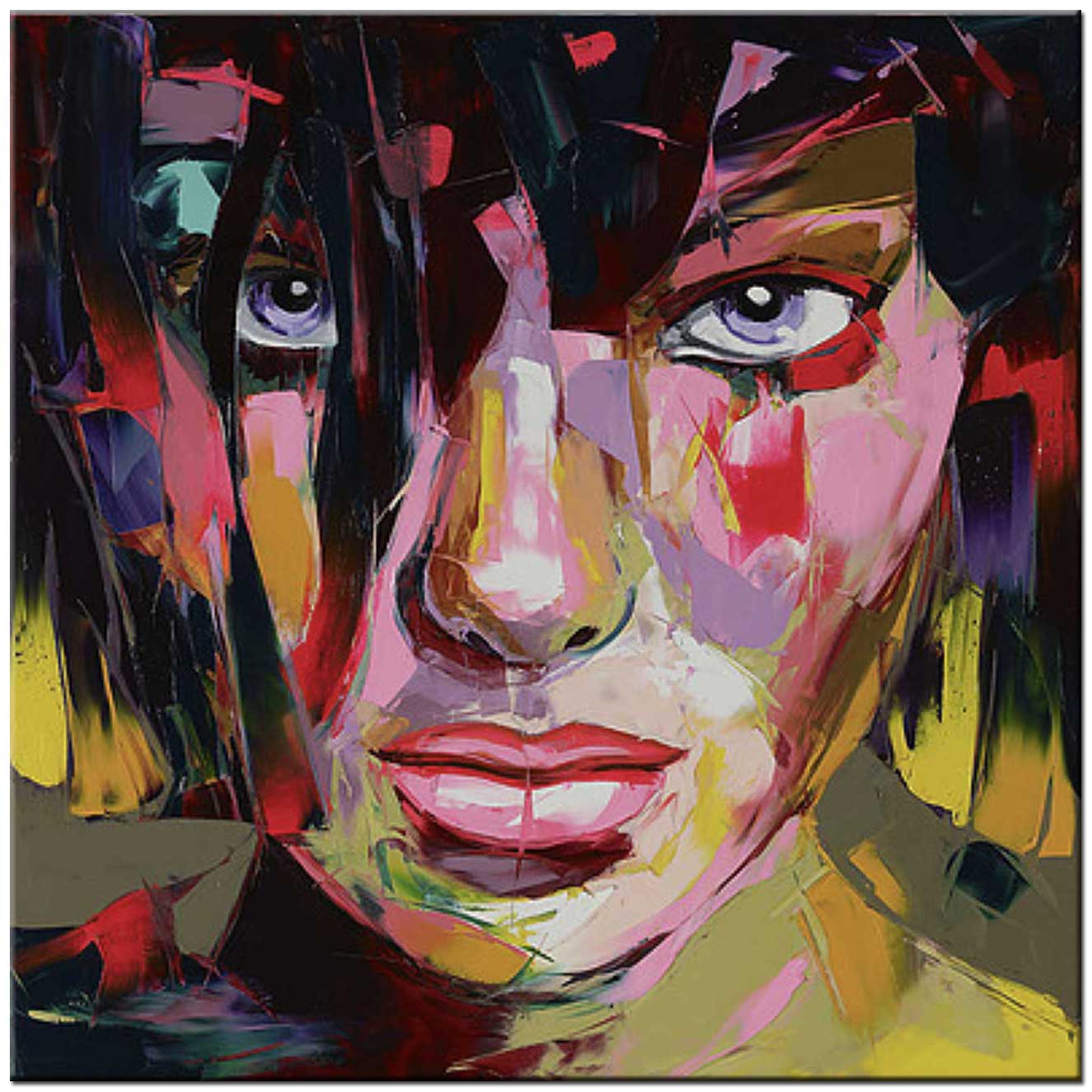 Vrouwen Schilderij Abstract Portret