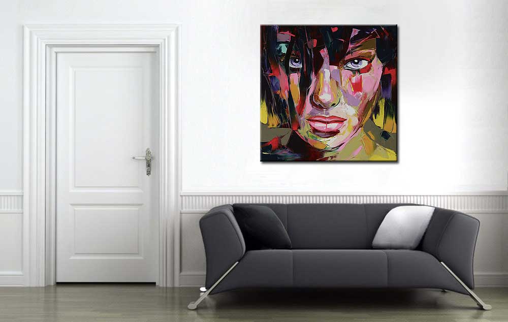 Vrouwen Schilderij Abstract Portret - Afbeelding 4