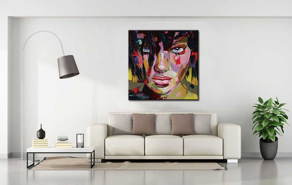 Vrouwen Schilderij Abstract Portret - Afbeelding 3