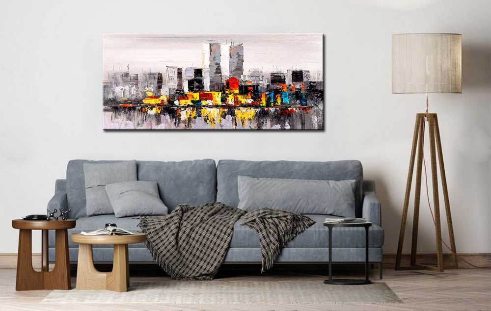 Markthallen aan de Oever modern schilderij - Afbeelding 4