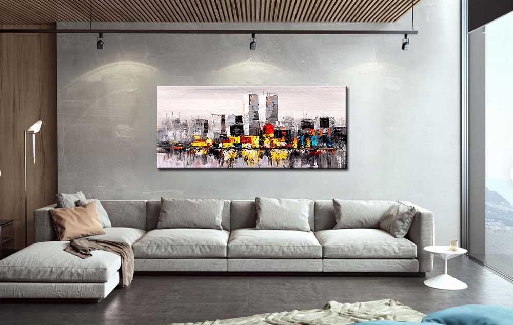 Markthallen aan de Oever modern schilderij - Afbeelding 2