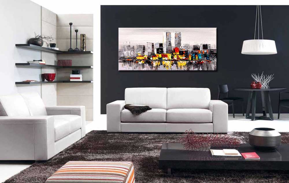 Markthallen aan de Oever modern schilderij - Afbeelding 3