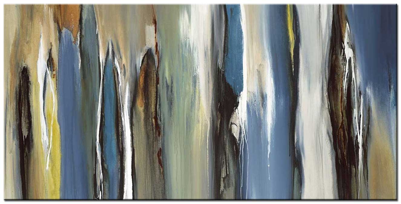 Abstract schilderij Stroom van Tijd 180x90cm