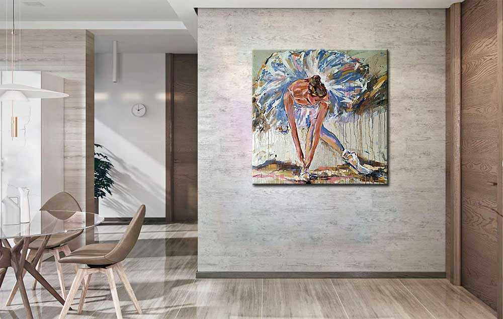 Vrouwen schilderij Elegante Buiging - Afbeelding 4