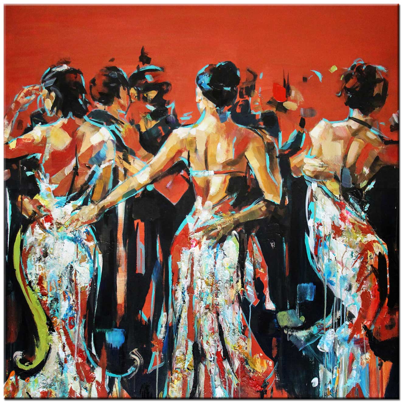 Dansavond modern schilderij