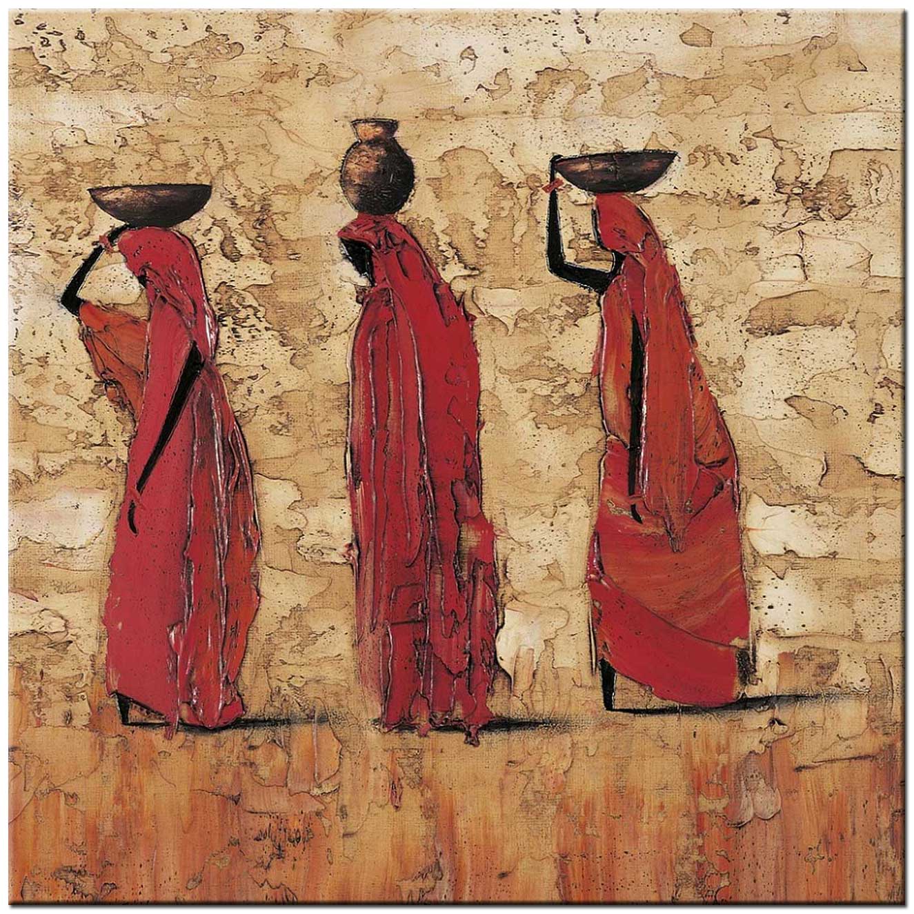 Afrikaanse dames modern schilderij