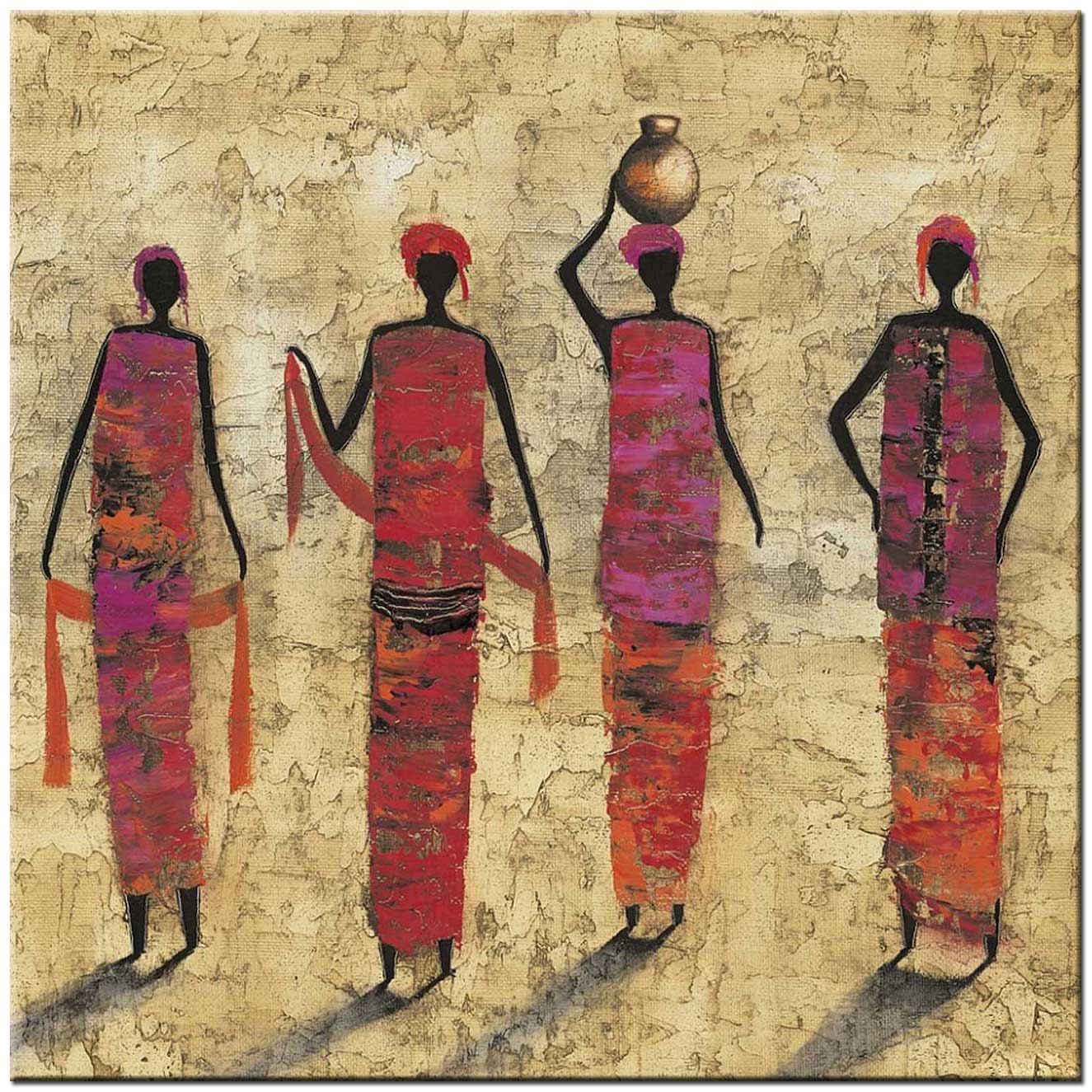 Afrikaanse dames modern schilderij