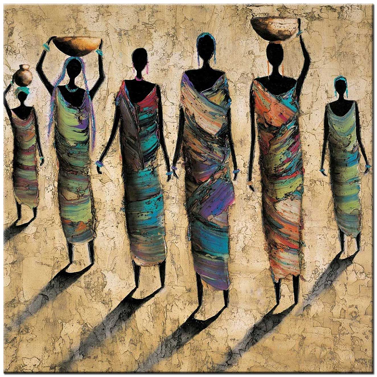 Afrikaanse dames modern schilderij