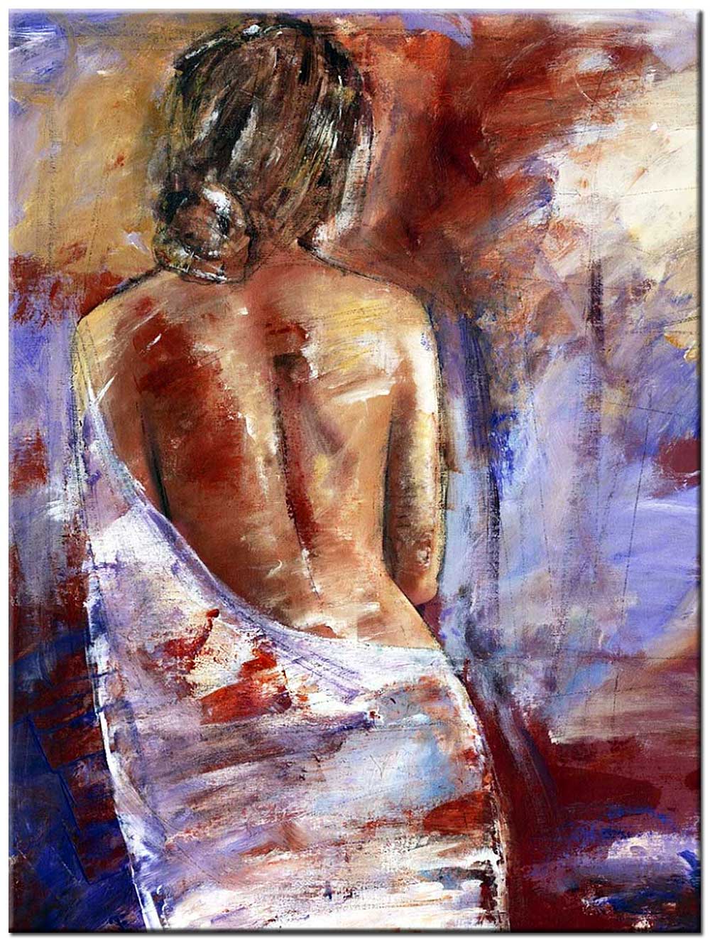 Vrouwen schilderij Stilte van Achteren 90x120cm