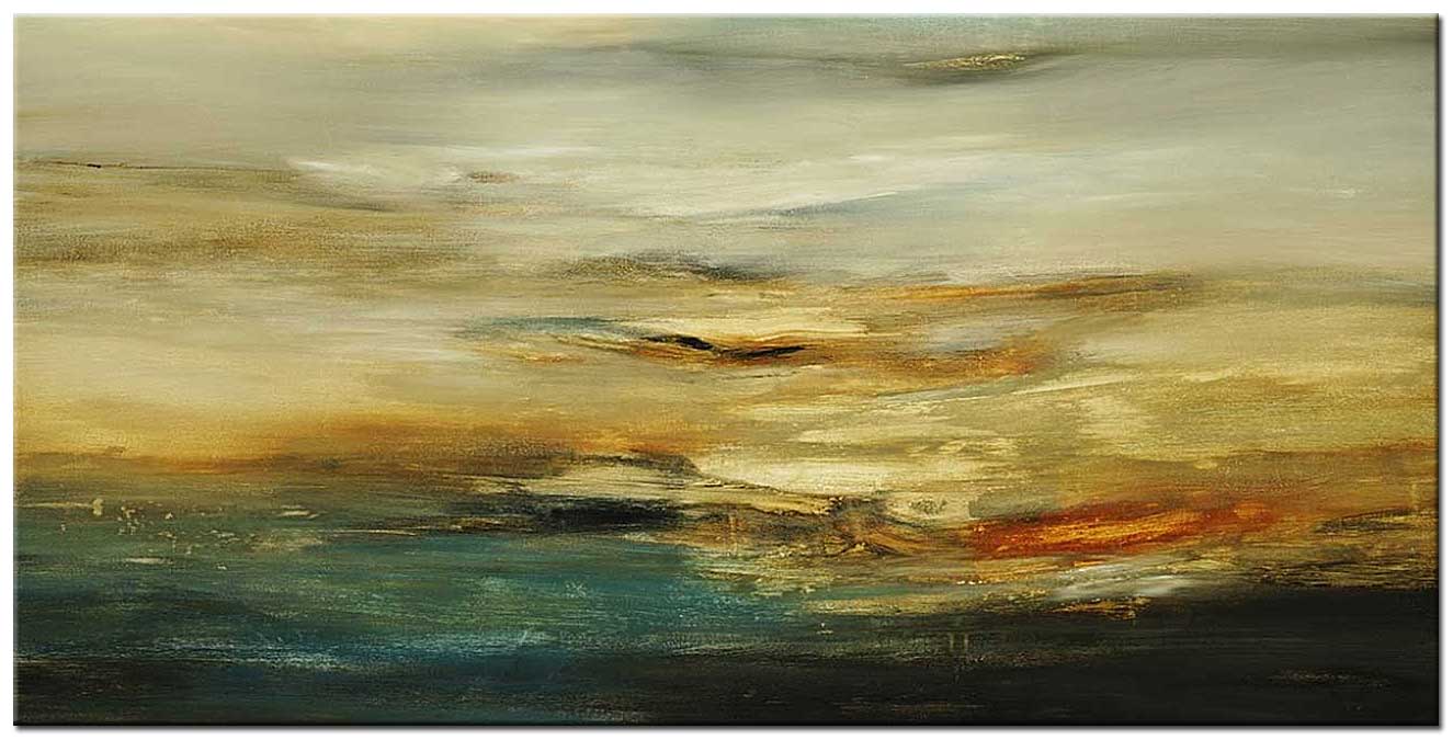 Abstract schilderij Luchtspiegeling 180x90cm