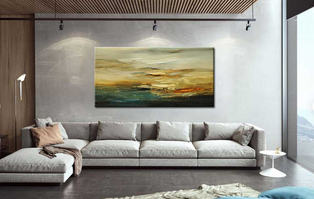 Abstract schilderij Luchtspiegeling 180x90cm - Afbeelding 2