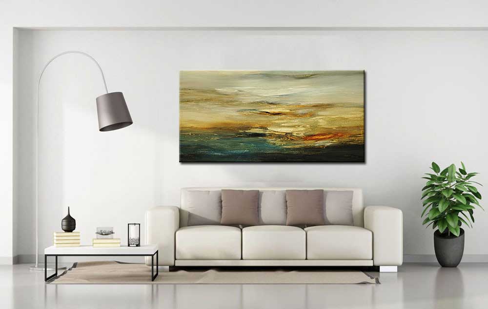 Abstract schilderij Luchtspiegeling 180x90cm - Afbeelding 3