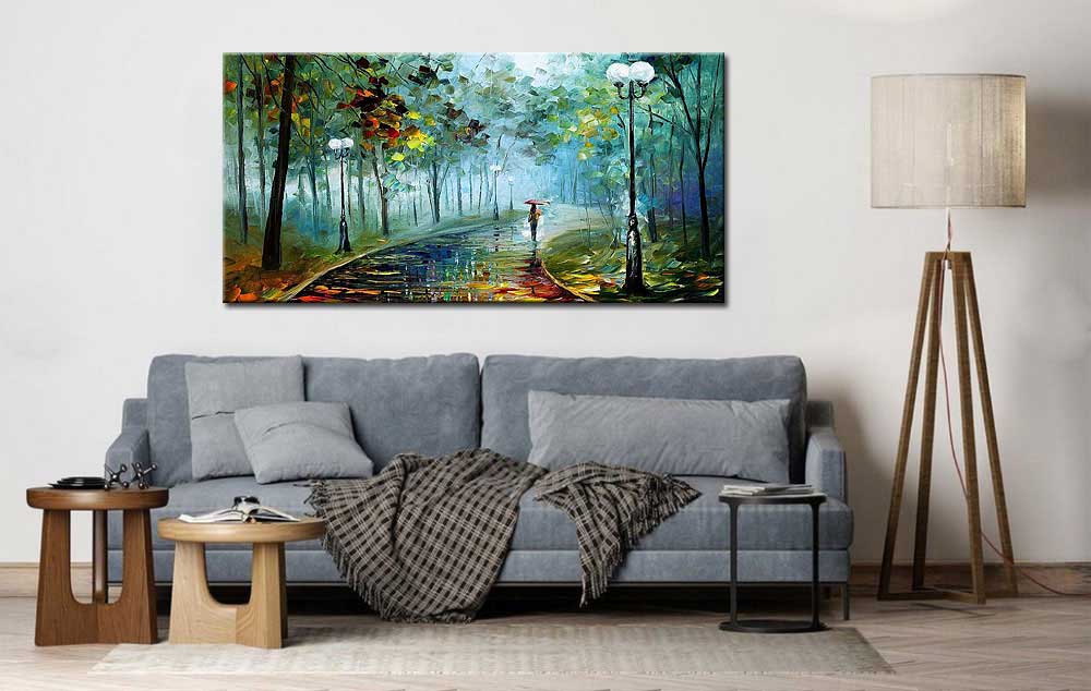 Parklicht modern groot schilderij 180x90cm - Afbeelding 4