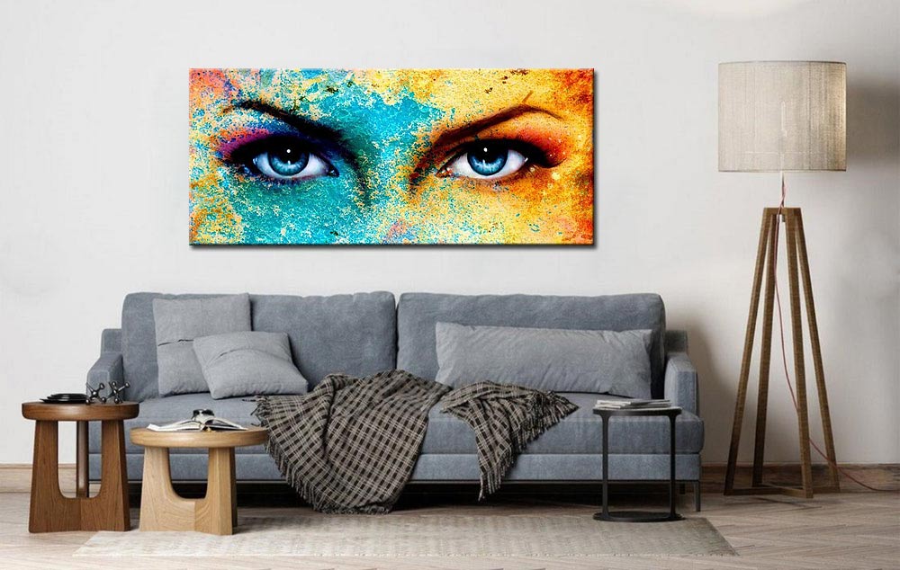 Modern schilderij Kleurrijke Blik 160x70cm - Afbeelding 4