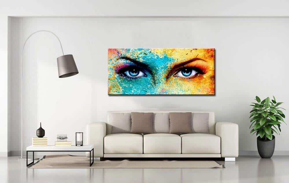 Modern schilderij Kleurrijke Blik 160x70cm - Afbeelding 3