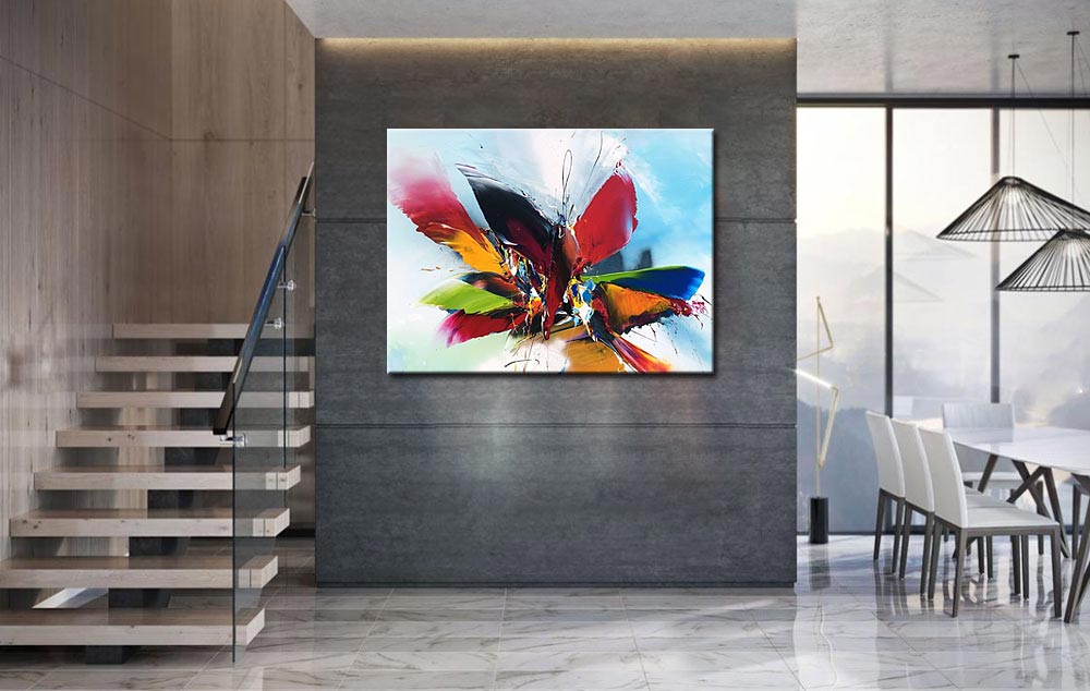 Flying abstract schilderij 120x90cm - Afbeelding 2