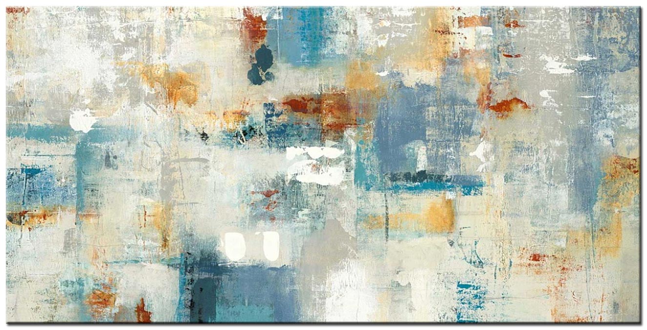 Abstract schilderij Stormachtige Stilte 180x90cm