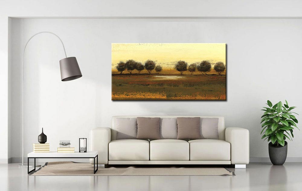 Landschap schilderij Stilte aan de horizon 180x90cm - Afbeelding 3