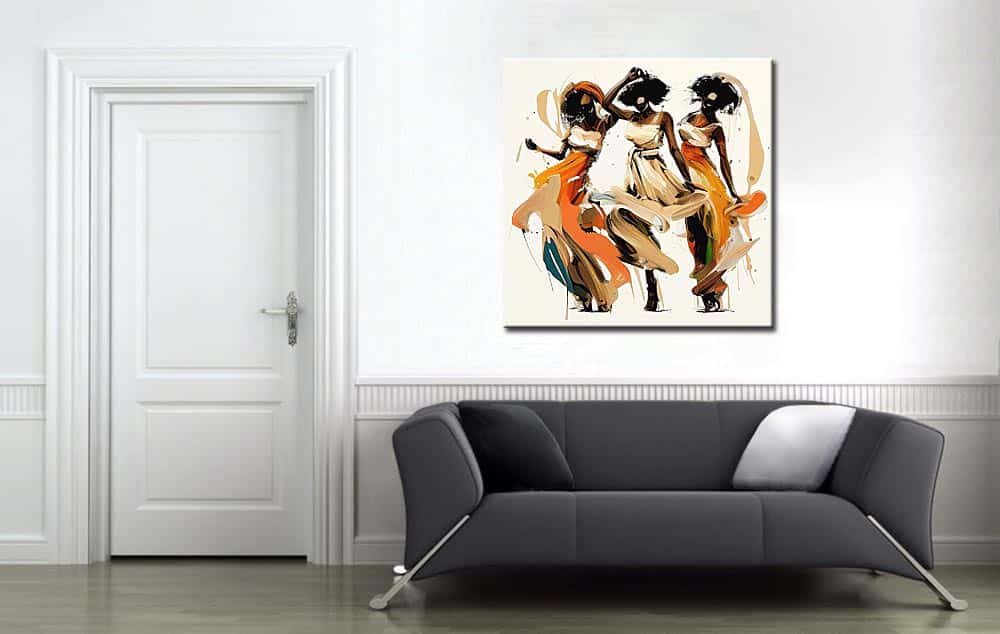 Afrikaanse dames modern schilderij - Afbeelding 3