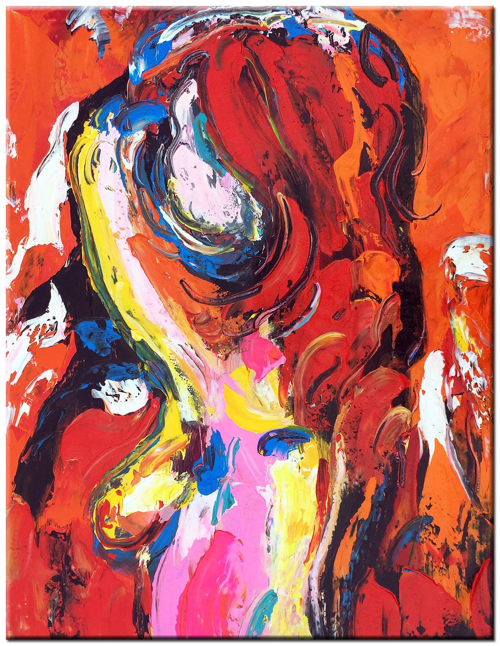 Erotisch schilderij Burning Colours 80x100cm