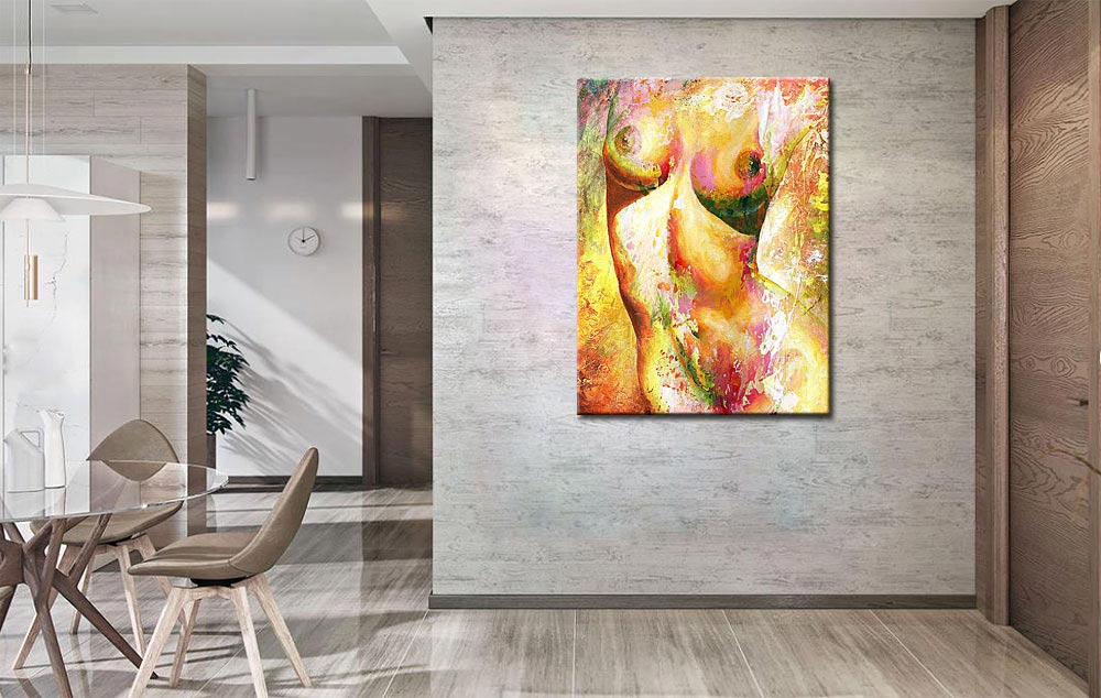 Erotisch schilderij Sensuele Energie 90x120cm - Afbeelding 3
