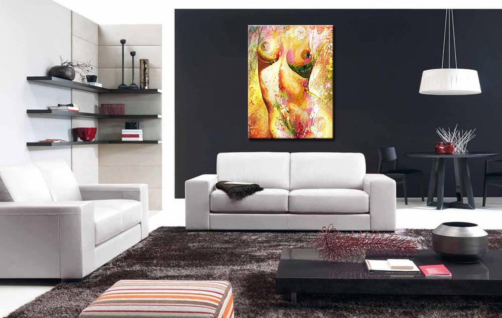 Erotisch schilderij Sensuele Energie 90x120cm - Afbeelding 4