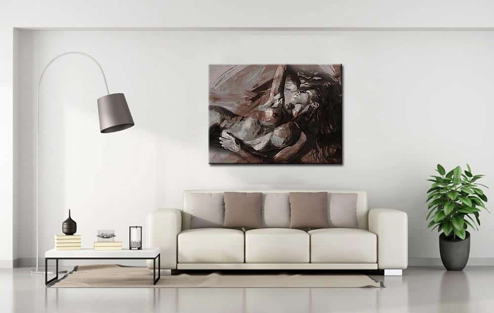 Erotisch schilderij Passie in Beweging 120x90cm - Afbeelding 2