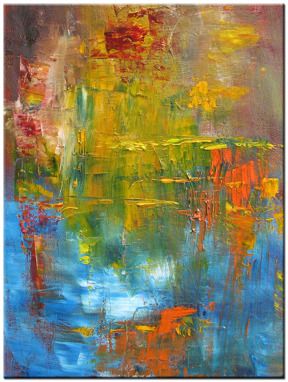 Abstract schilderij Color Reflections 90x120cm