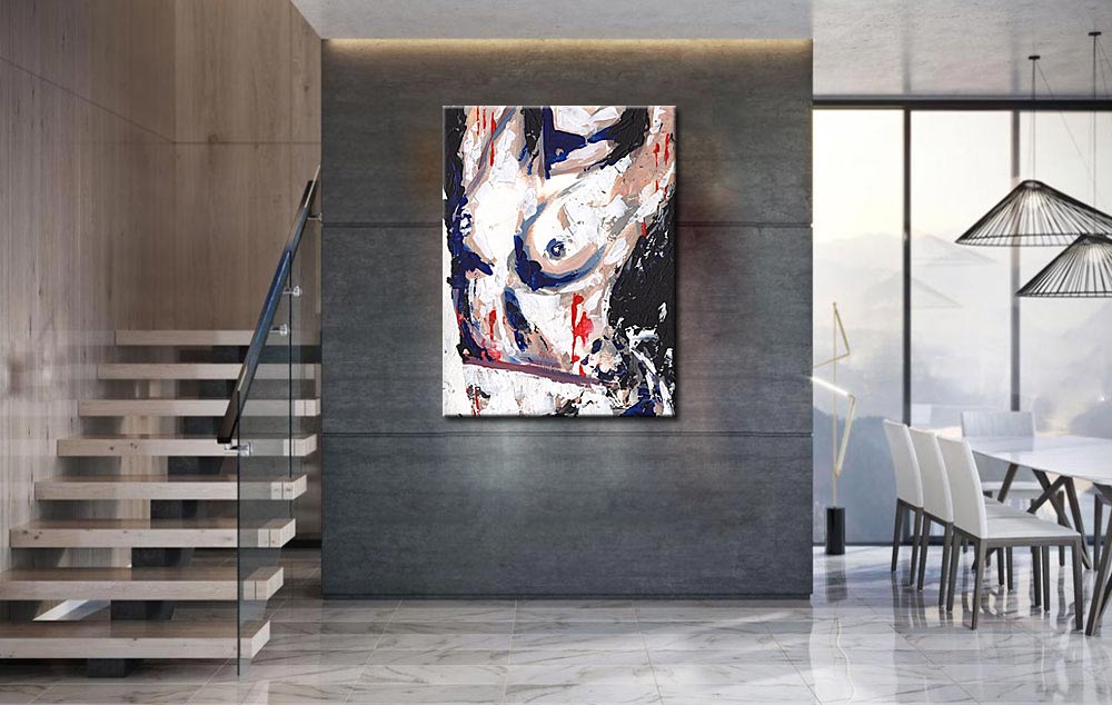 Erotisch schilderij Abstract Desire 90x120cm - Afbeelding 4