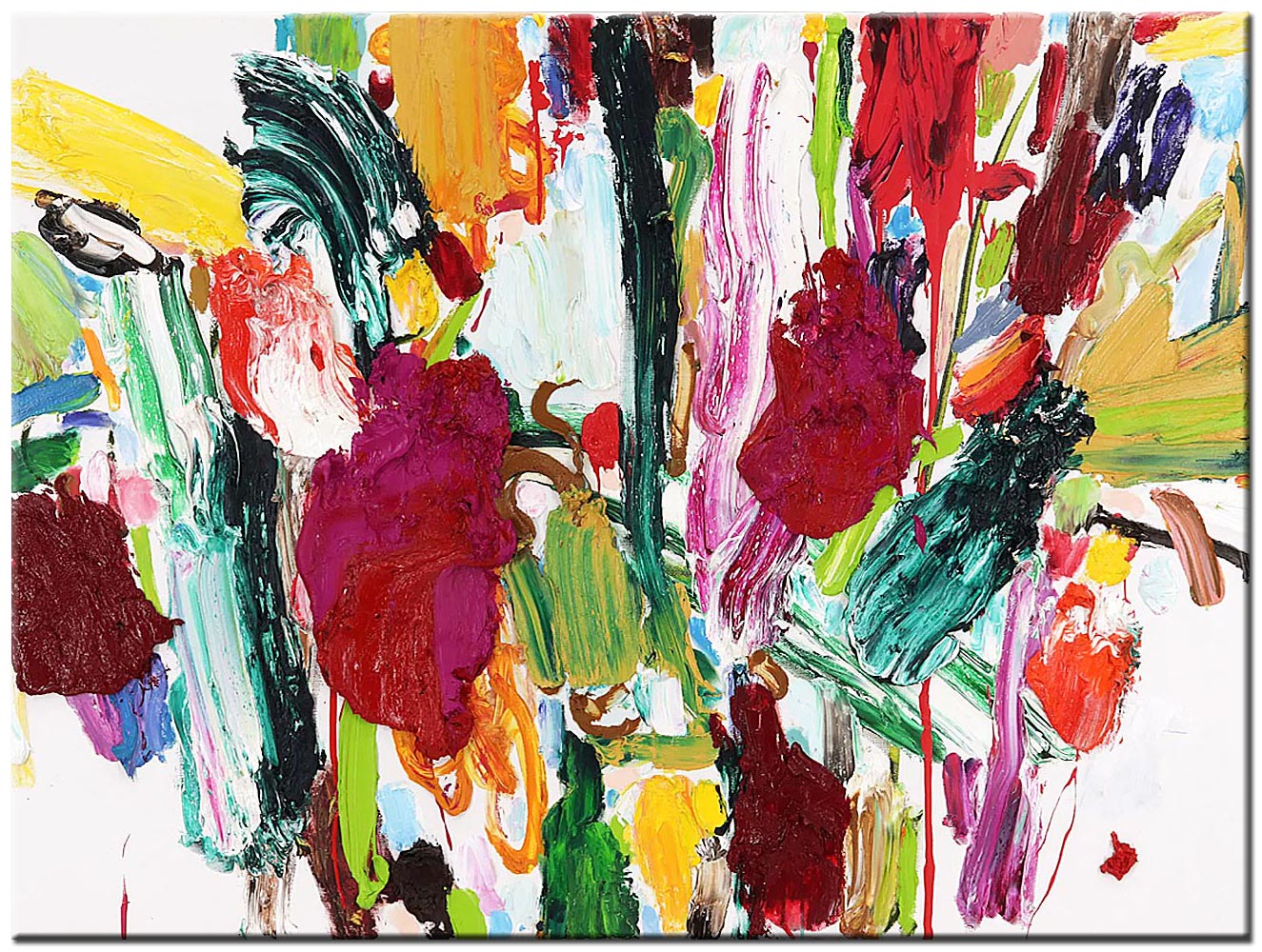 Levendig Spel abstract schilderij 120x90cm