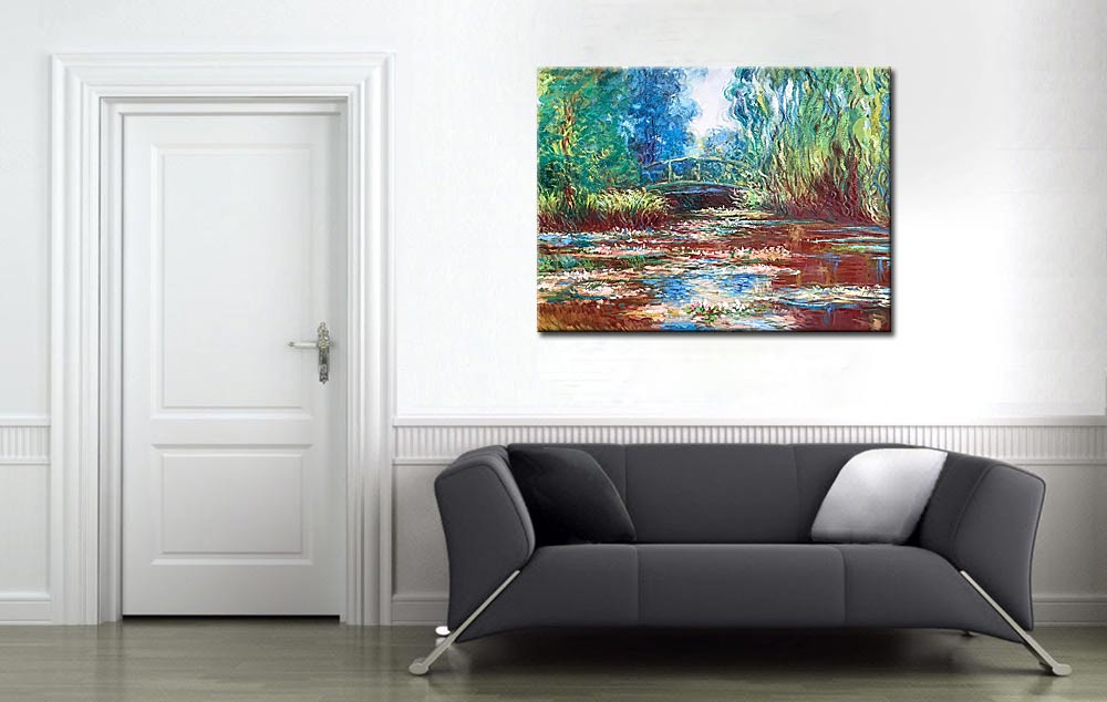 Claude Monet Lotusbloemen bij Brug - Afbeelding 3