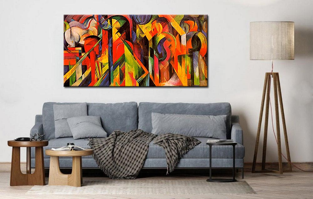 Franz Marc Stallen modern schilderij - Afbeelding 4